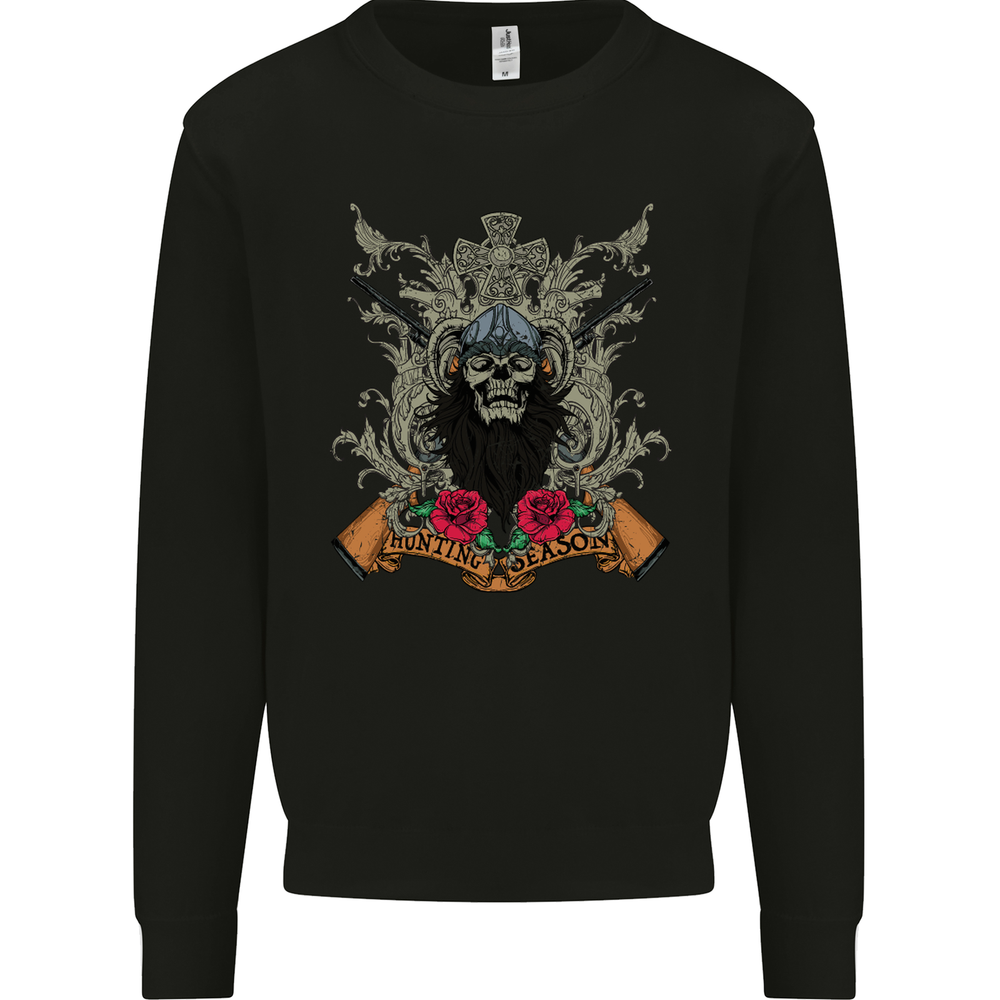 Hunting Season Hunter Skull Hunt Mens Sweatshirt Jumper