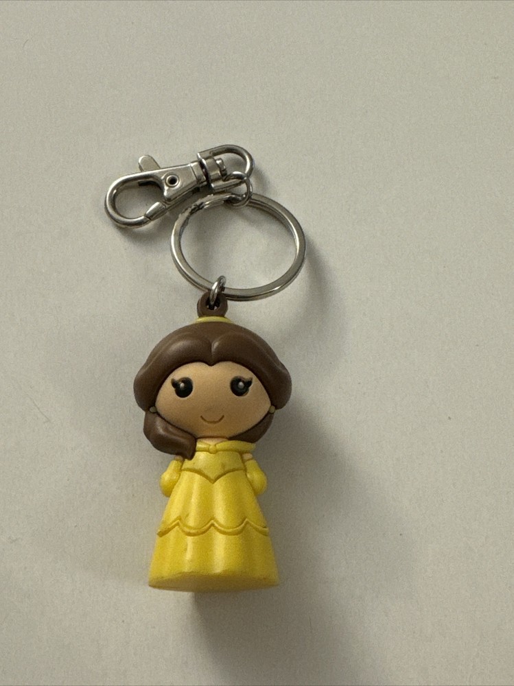 Disney Parks Belle Beauty and the Beast Cuties Kawaii Figurine Keychain D34