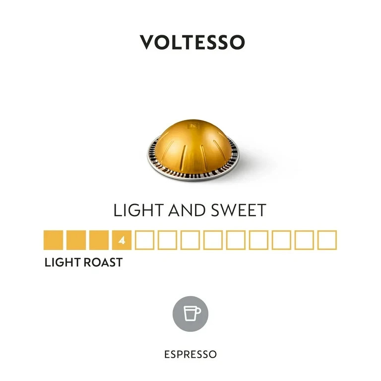 Nespresso Vertuo, Voltesso, Mild Roast Espresso, 100-ct Espresso Pods BULK/LOOSE