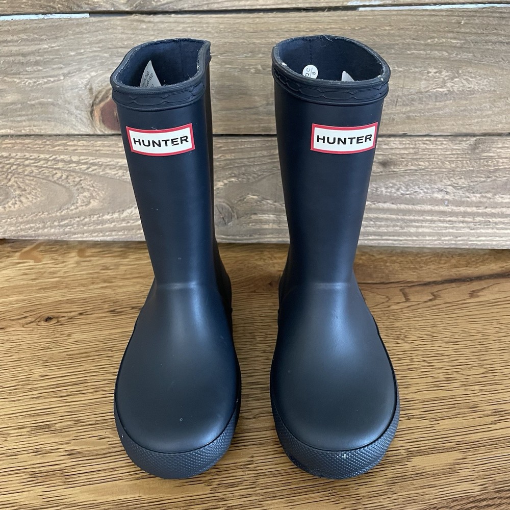 Hunter First Classic Rain Boots Durable Waterproof Black US 10B/11A