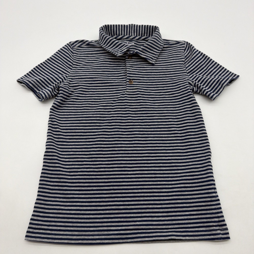 Tommy Bahama Polo Shirt Youth Boys M 7/8Y Striped Blue & Gray.#43174