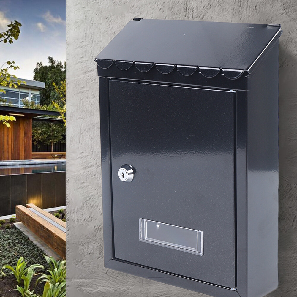 Modern XL Waterproof Wall-Mounted Mailbox with 2 Keys