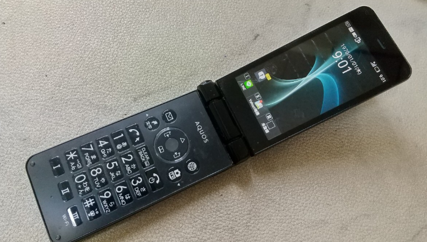 [ Mint] SHARP AQUOS Keitai 2 601SH 602SHUnlocked SIM Flipphone Black JapanNo.362