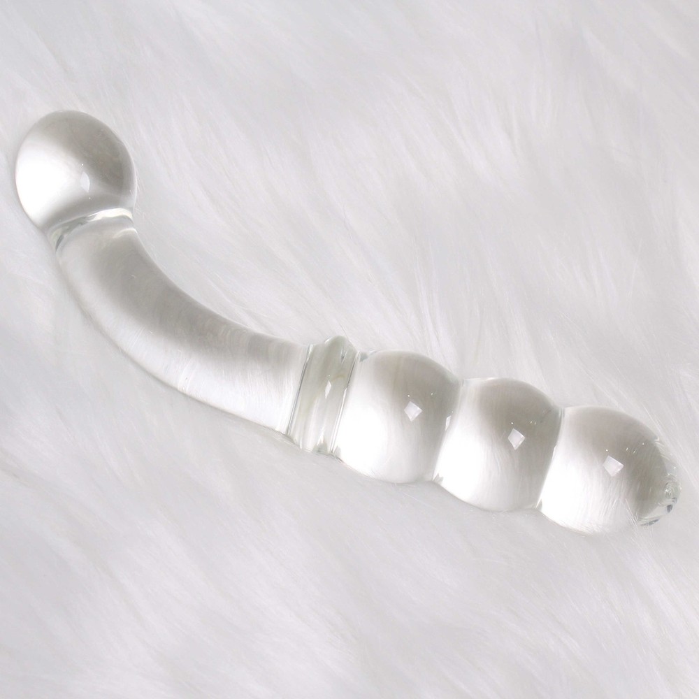 Crystal Glass G-Spot Dildo Anal Butt Plug Clit Prostate Massager Sex Toys Women
