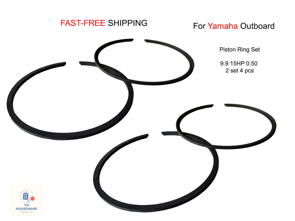 Yamaha Outboard 9.9-15HP Piston Ring Set 0.50mm 2 Sets 4pc 682-11610-21-00