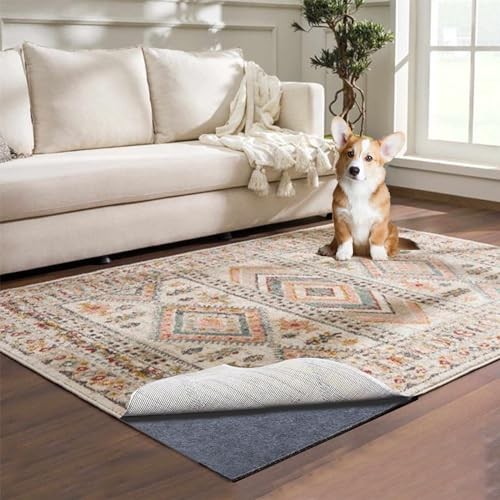 5x7 Waterproof Non-Slip Rug Pad for Area Rugs and Carpets
