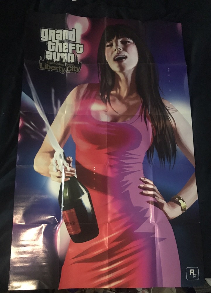 Grand Theft Auto Episodes Liberty City Poster & Map GTA (No Game) Aprox 28