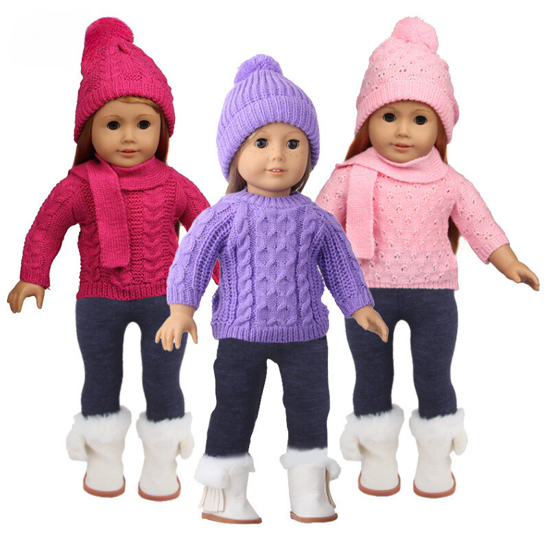 Christmas skating set made for 18'' American girl doll winter clothes outfit