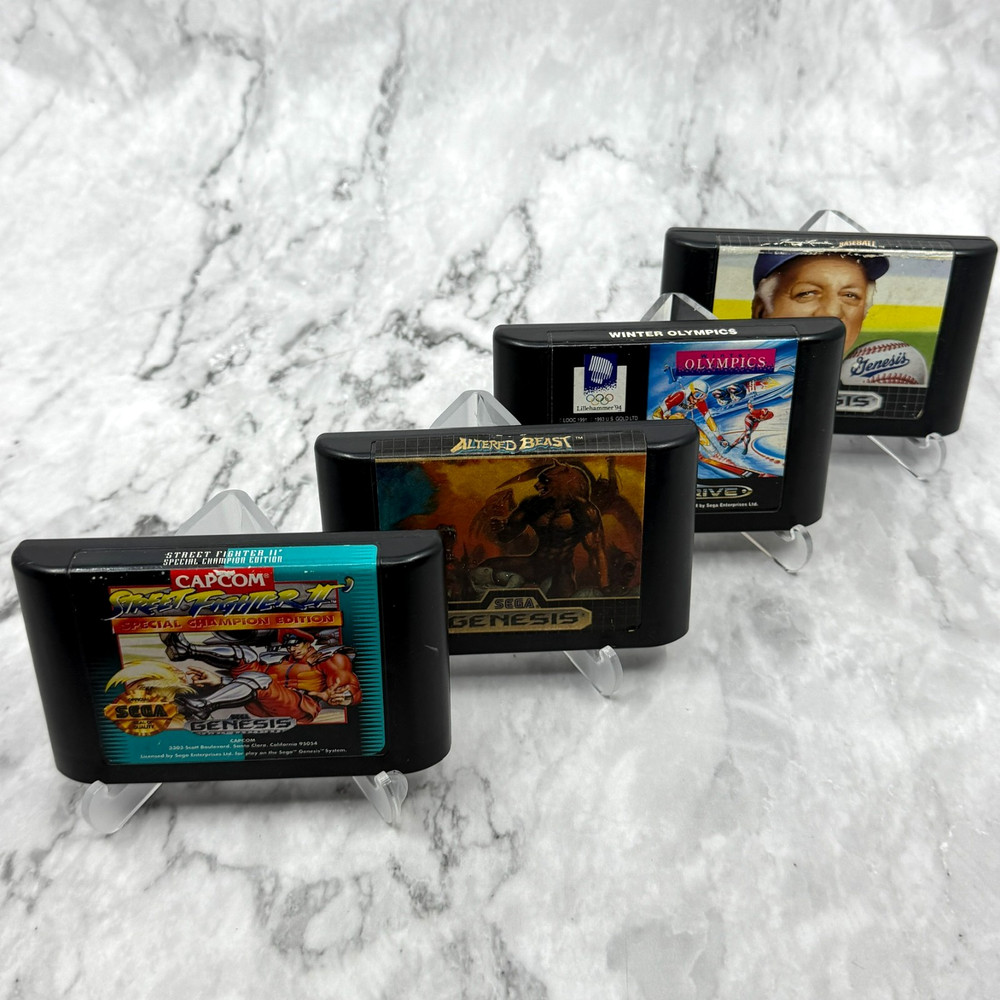 Sega Genesis Games Cartridges Bundle Street Fighter II Altered Beast Lot Of 4