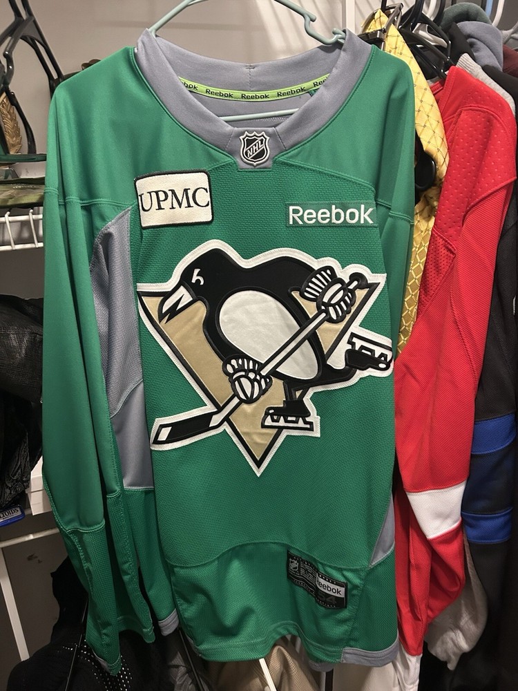 Pittsburgh Penguins Reebok Edge Green Practice Jersey Size 54 Hockey