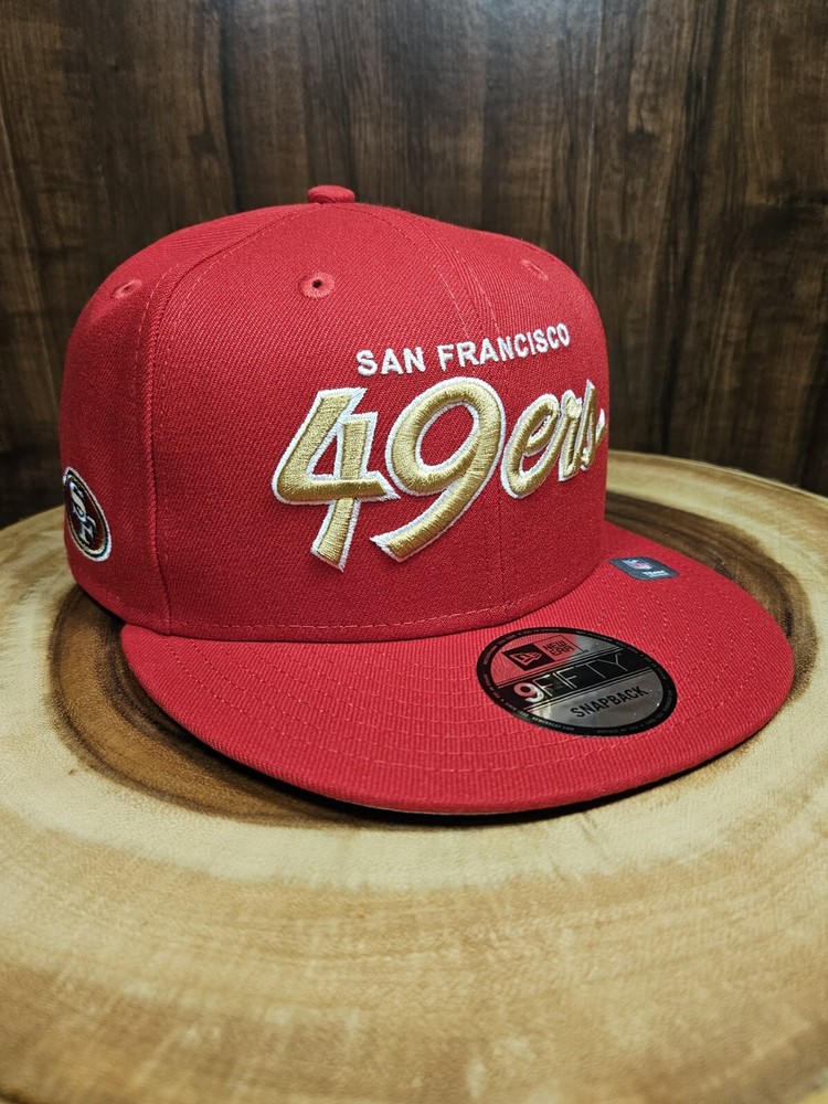 San Francisco 49ers Script New Era 9Fifty Snapback Adjustable Hat Cap NFL