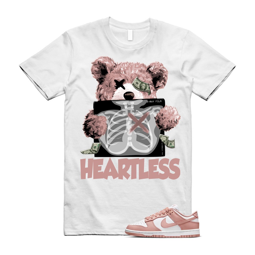 HEART T Shirt to match N Dunk Low Rose Whisper WMNS White Hoodie