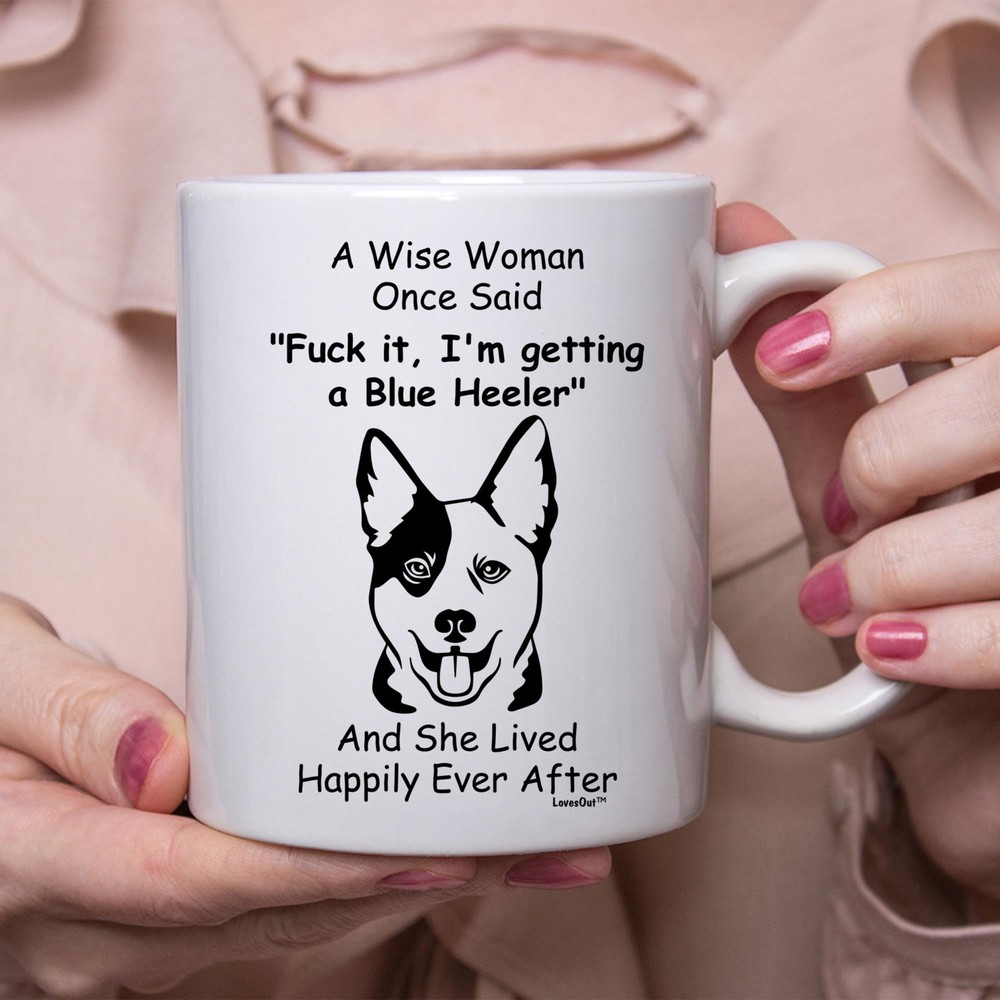 Funny Blue Heeler Gift For Women White Coffee Mug