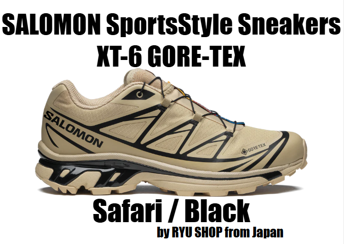 SALOMON SportsStyle Sneakers XT-6 GORE-TEX L47445500 Safari / Safari / Black