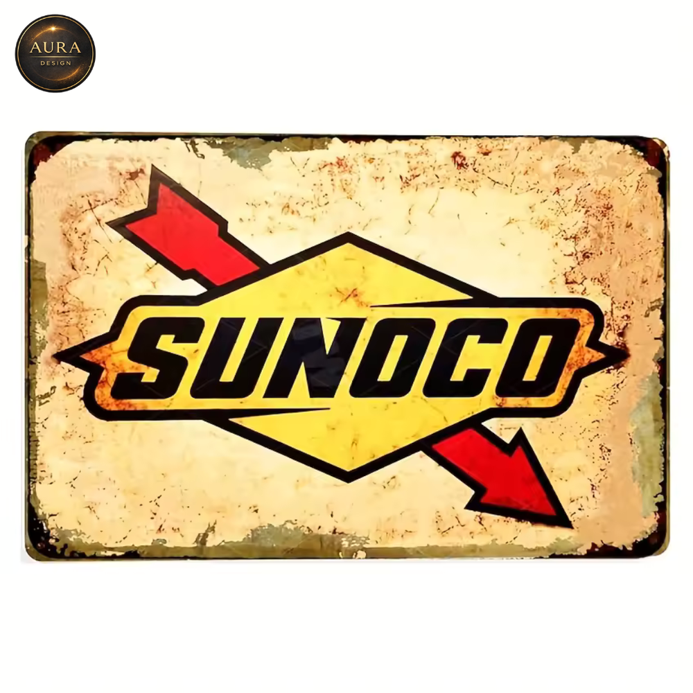 Sunoco Metal Decorative Plaque - Vintage Wall Art Poster