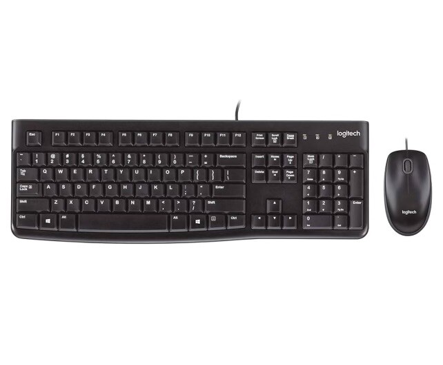 NEW IN BOX Logitech Desktop MK120 Durable Comfortable USB Mouse Keyboard Combo
