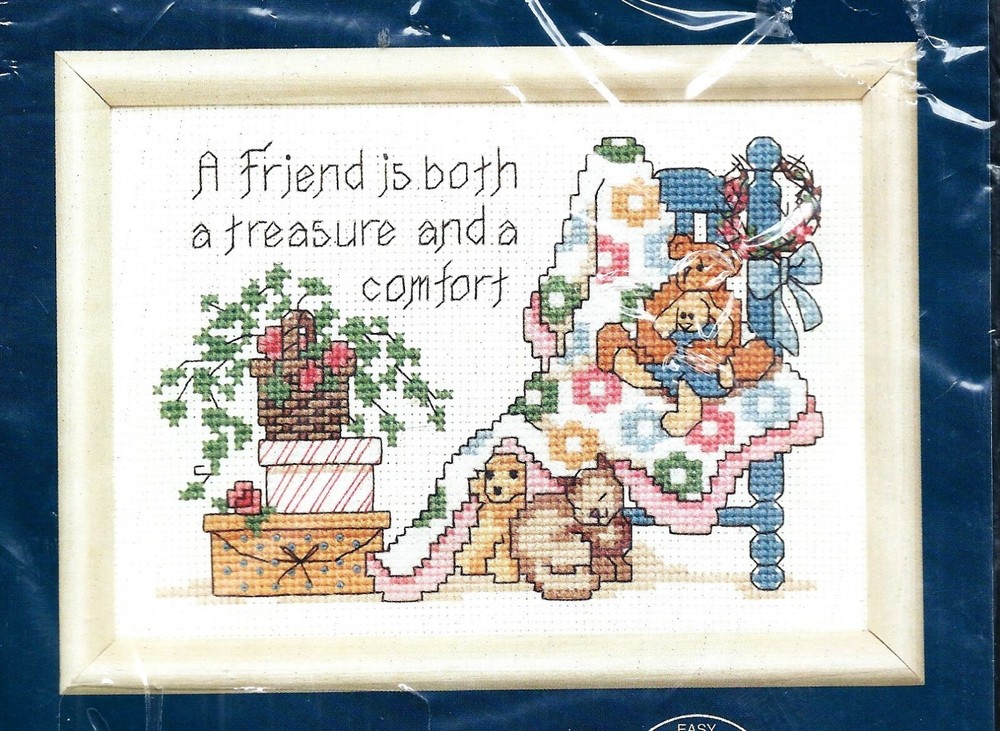 Cross stitch kit--A Friend Is A Treasure--14ct.--5