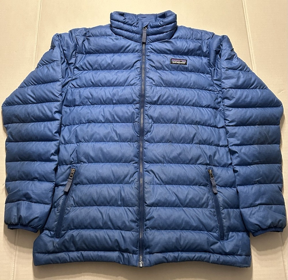 Boys Patagonia Better Sweater Down Jacket Blue Size 14 XL
