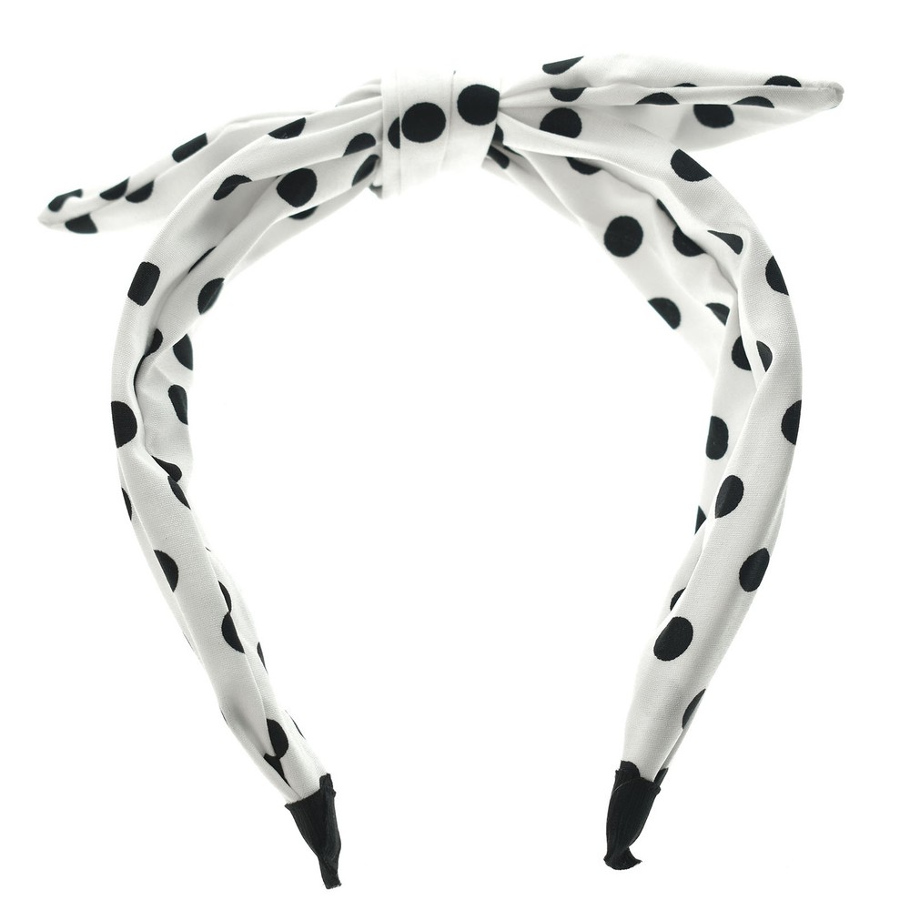Women's Headband Wave point Hairband Bow Wide Knot Cross Tie Hair Band Hoop US