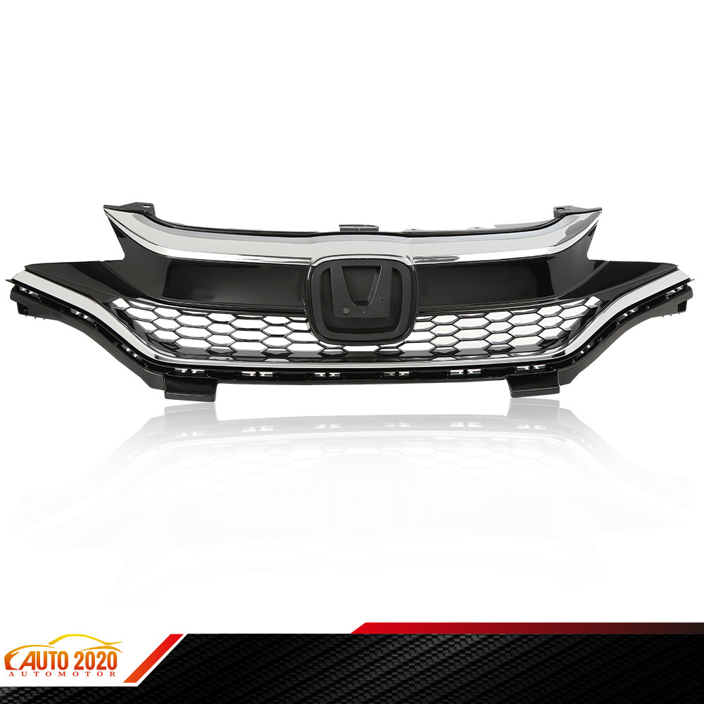 Front Bumper Upper Chrome Honeycomb Grille Grill Fit For 2018-2020 Honda