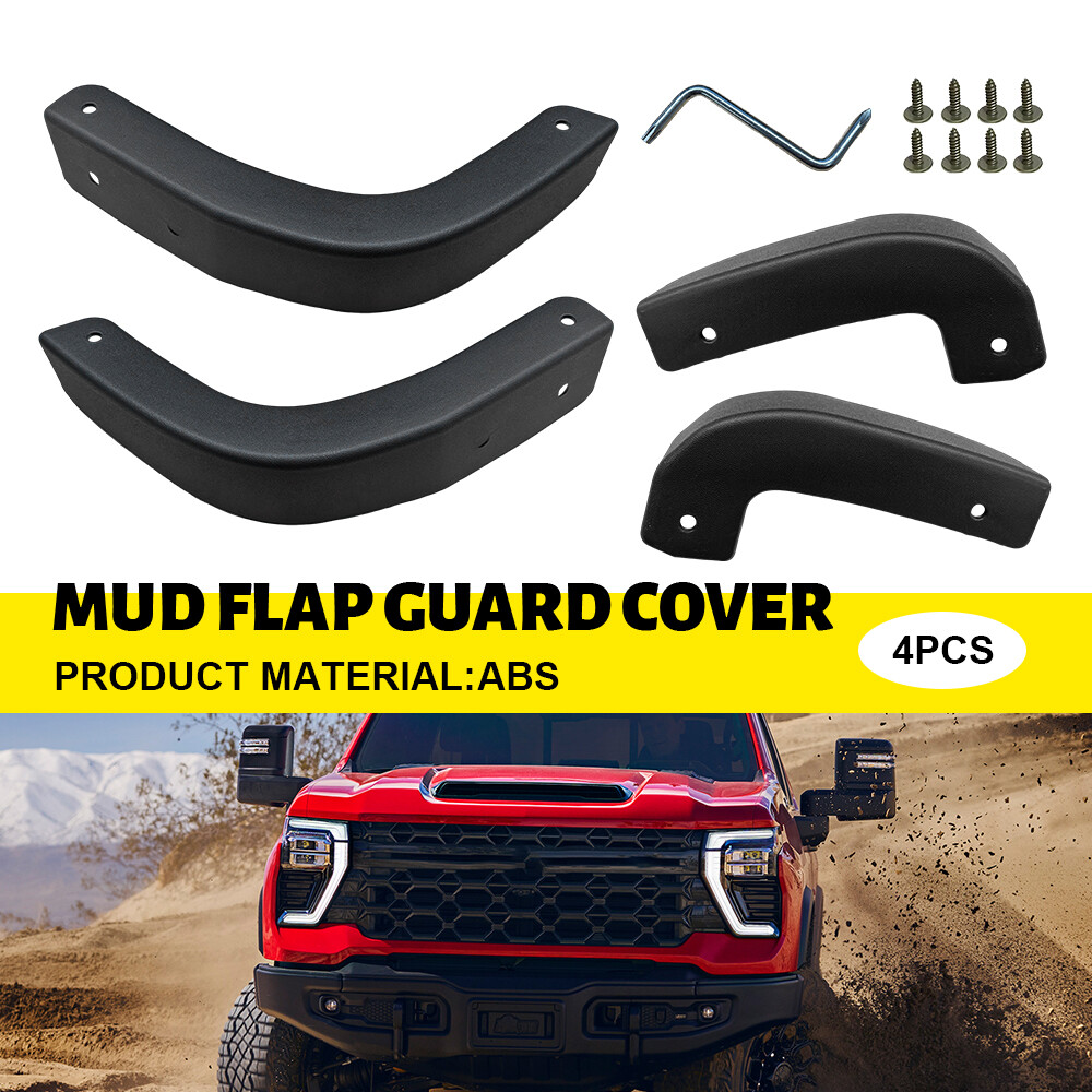 Splash Mud Flap Guard Delete Cover For 2019-2024 Chevrolet Chevy Silverado 1500