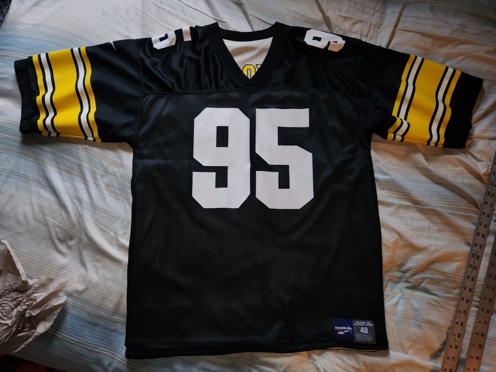 GREG LLOYD 95 STEELERS REVERSIBLE HOME/AWAY REPLICA REEBOK FOOTBALL JERSEY sz 48