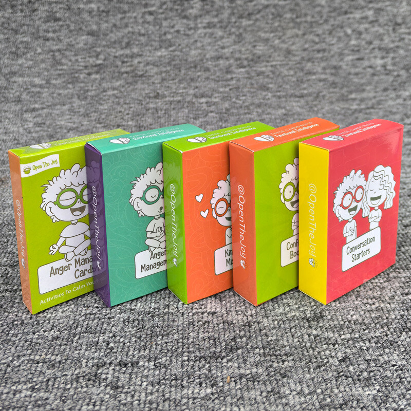 Anger management card game for children cartoon graphic card game gift