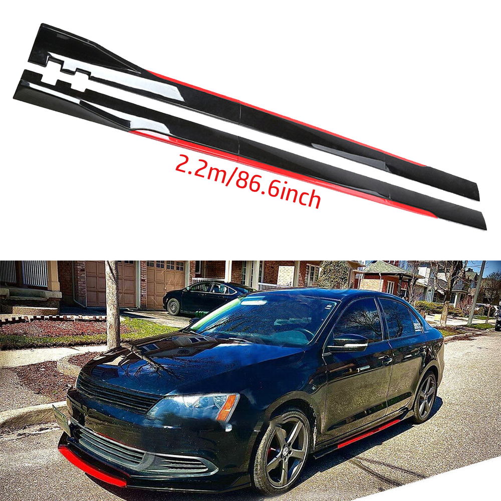 For VW Passat B7 Sedan Side Skirt Extension Body Kit Splitter Spoiler Glossy