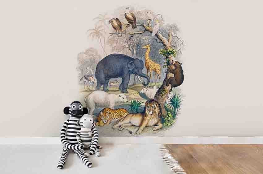 3D Animal Plant Illustration Wall Murals Wallpaper Murals Wall Sticker