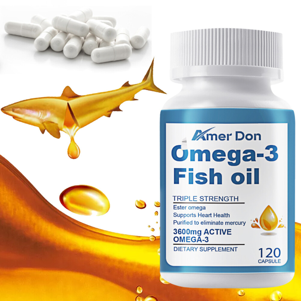 3600mg High Potency Omega 3 Fish Oil Capsules 3x Strength EPA DHA 120 Pills