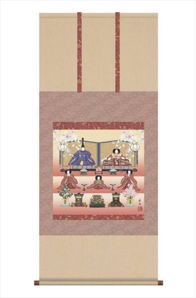 Hanging Scroll Tiered Hina Hina Hanging Scroll Doll's Festival Hina Koshun Ito