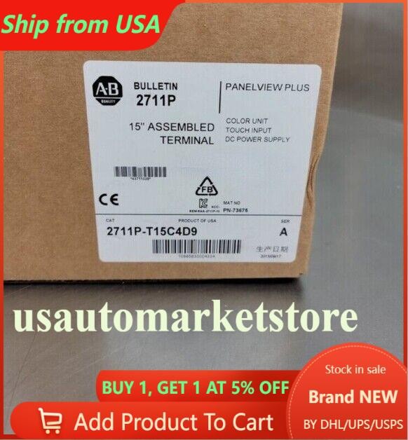 AB New Allen Bradley 2711P-T15C4D9 PanelView Plus 15