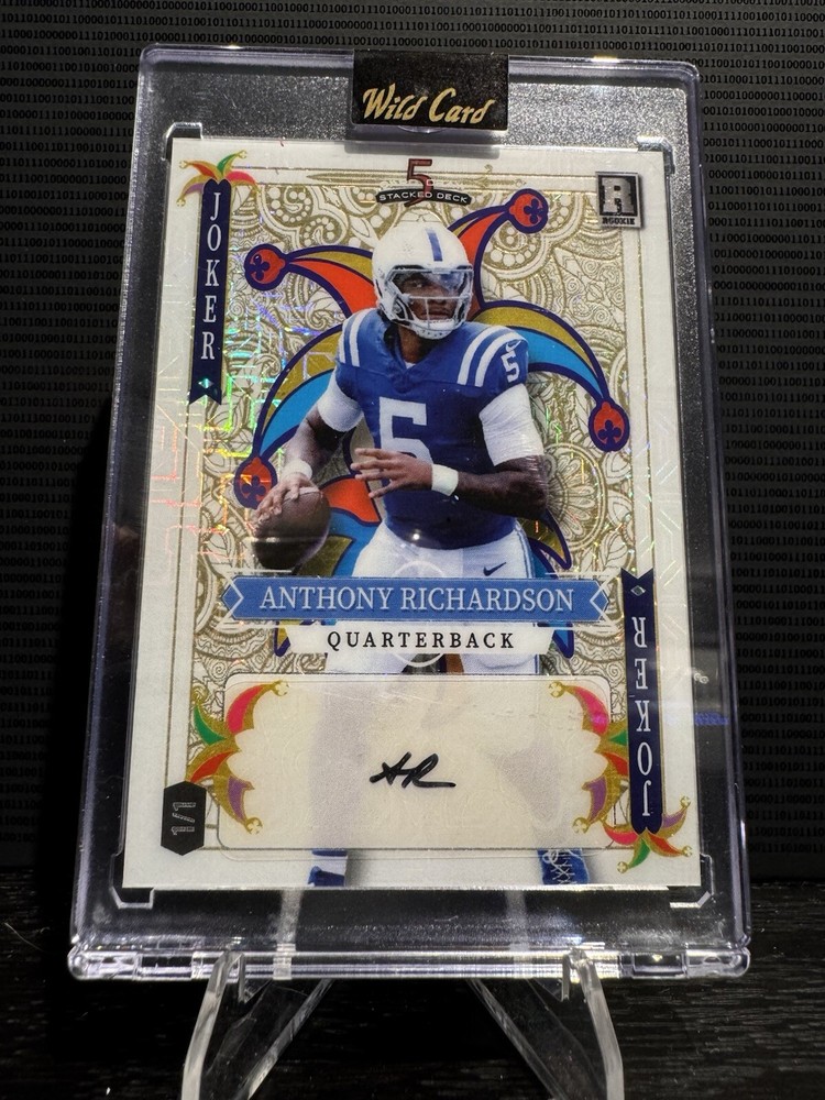2023 Wild Card 5 Card Draw - ANTHONY RICHARDSON - 1/1 Rookie Joker Auto