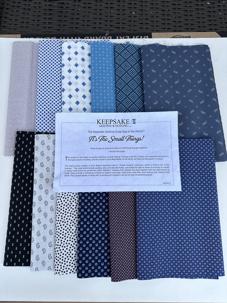 It’s the ￼Small Things Scrap Of The Month Keepsake Quilting 3 yards 12) 9 1/4