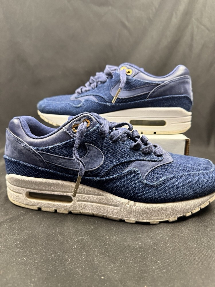 Nike Air Max 1 LX ‘London Cloth’ Denim Size 8 Womens EUC 917691-400