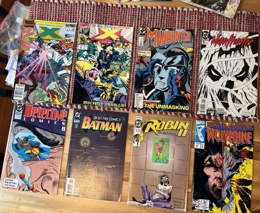 Batman, Detective Comics, Wolverine & X‑Men Comic Lot – DC & Marvel 90s (📚 VF)