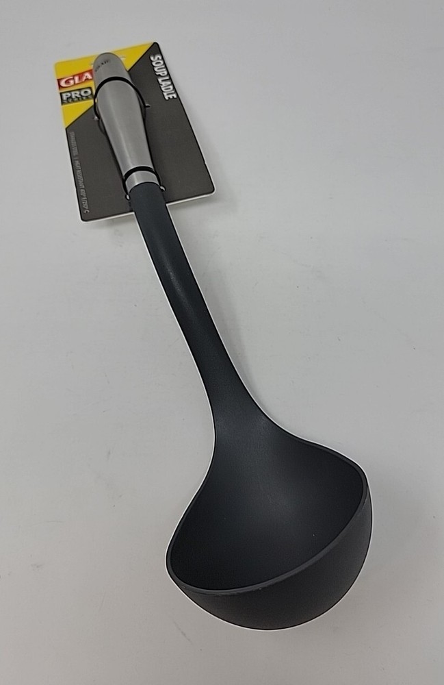 Glad Pro Series Soup Ladle Grqy GLD-71333 Dishwasher Safe- Metal Handle