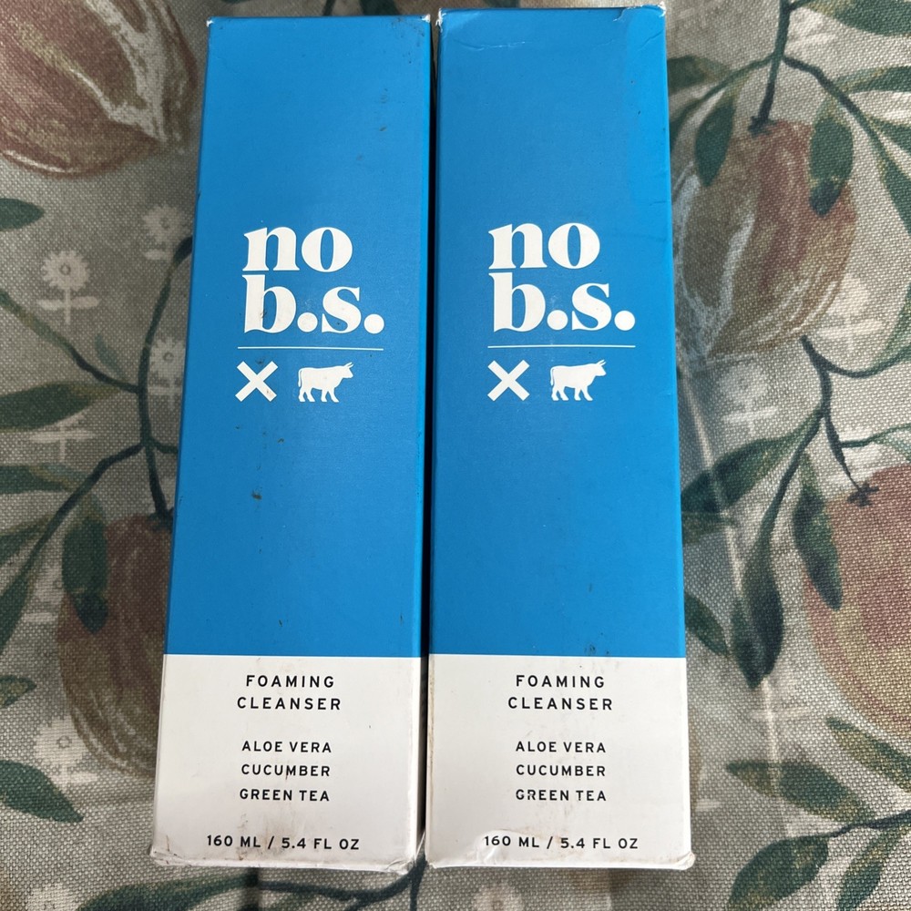 No B.S Foaming Facial Face Cleanser Aloe Vera Cucumber Green Tea Lot of 2 NEW