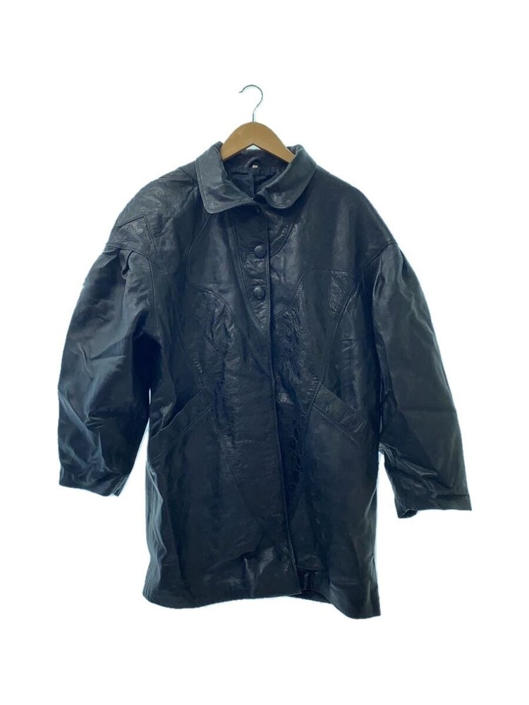 Men's Black Leather Blouson Jacket Size 42 Model 2246
