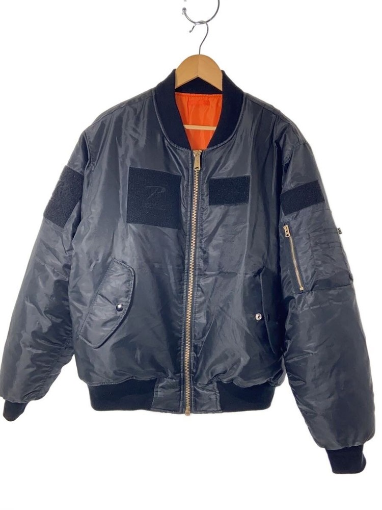 Rothco Flight Jacket/L/Nylon/Blk/Plain 3389