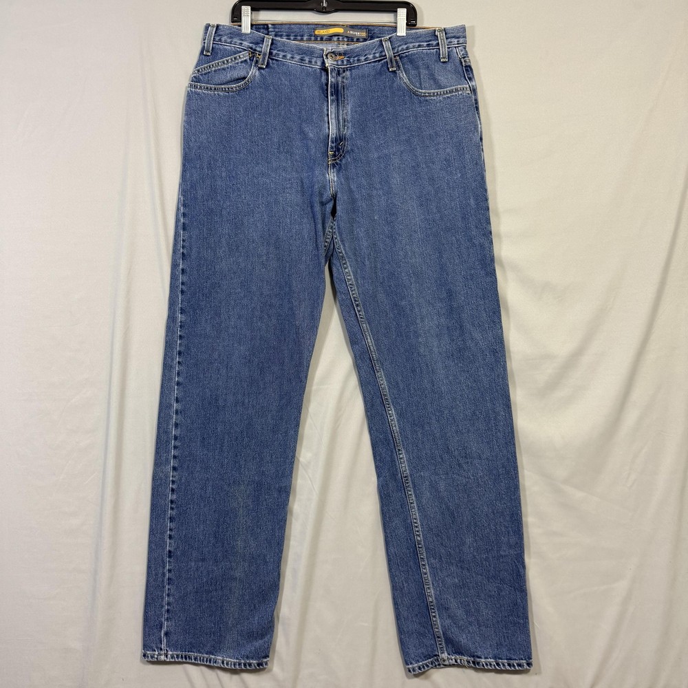 Levis SilverTab Jeans Mens 38x36 Blue Relaxed Fit Denim Straight Leg 100% Cotton