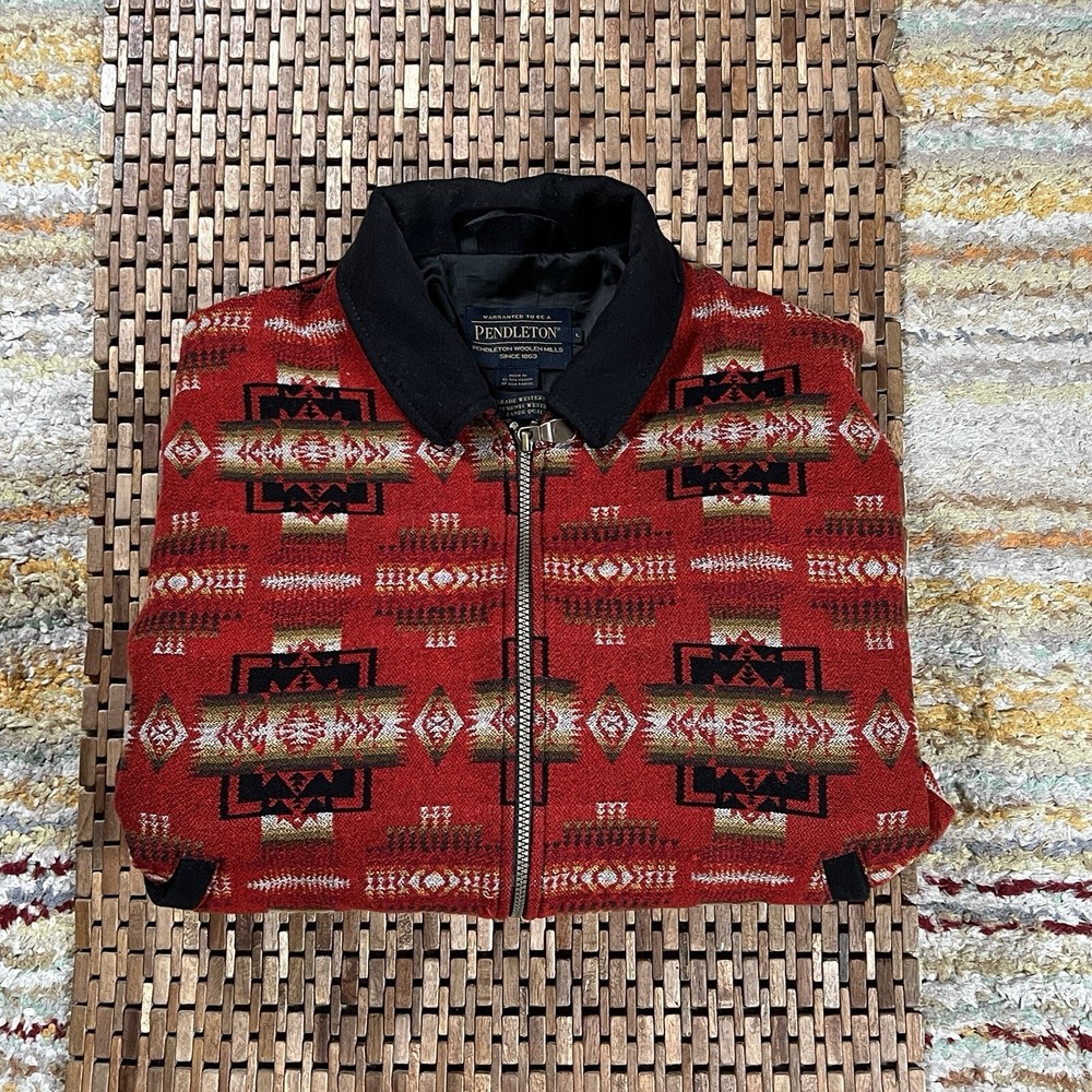 Men’s Pendleton High Grade Western Wear Navajo Aztec Wool Jacket Size Large L