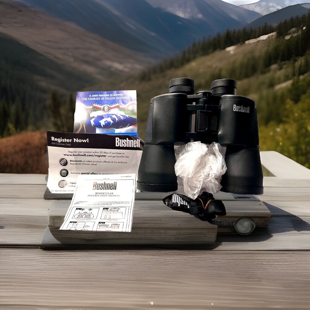 Binoculars Bushnell 132050 Powerview 20 X 50mm Porro Prism  BSH132050 USA Proud