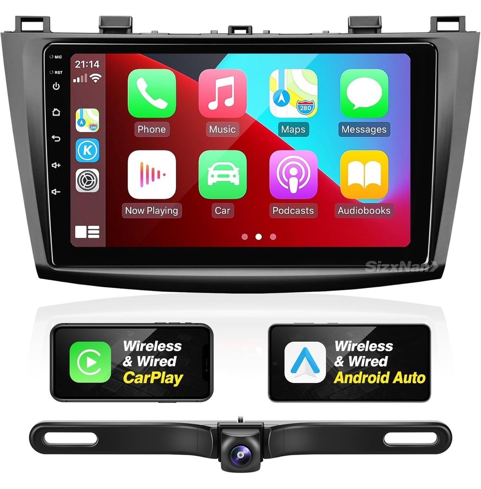 for Mazda 3 Radio Upgrade Compatible with Wireless Carplay Android Auto,Car Ster