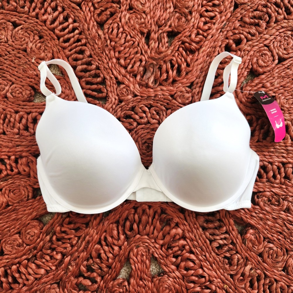 Maidenform Women White Everyday Modern Demi Padded Underwire Bra Size 40DD