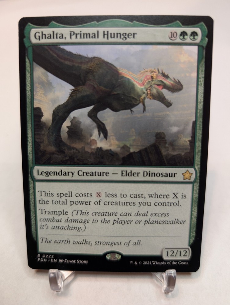 Ghalta Primal Hunger MTG Foundations Regular Art Card