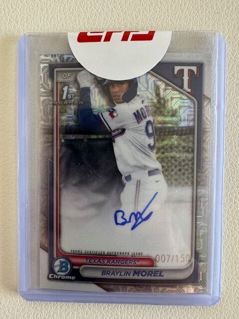 2024 Bowman Chrome Braylin Morel HTA Choice Refractor Auto /150 #CPA-BM