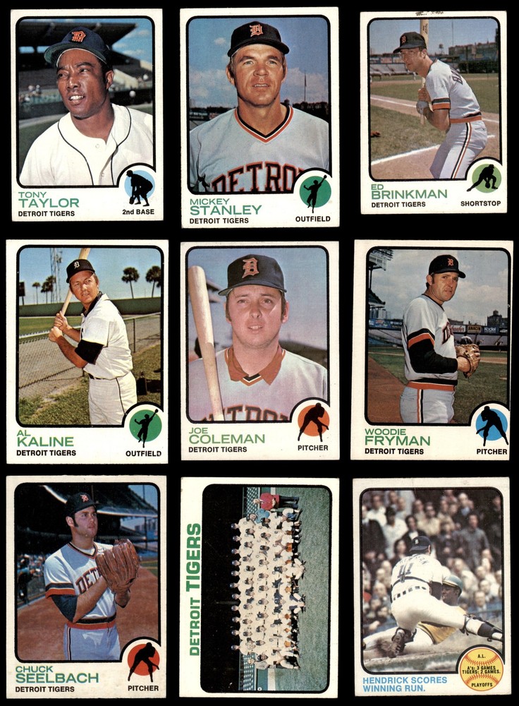 1973 Topps Detroit Tigers Team Set 16/31 Cards VG/EX+ 4.5 Condition