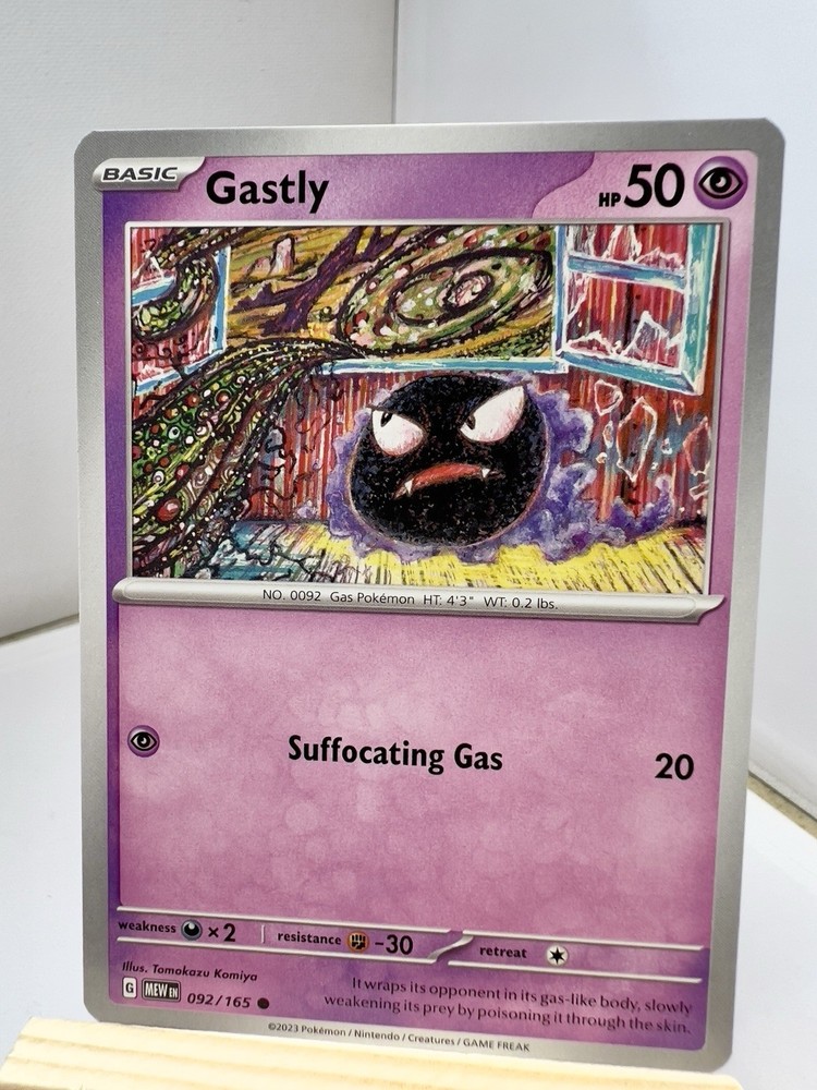Pokémon TCG Gastly 092/165 Scarlet & Violet 151 Common NM/M Condition