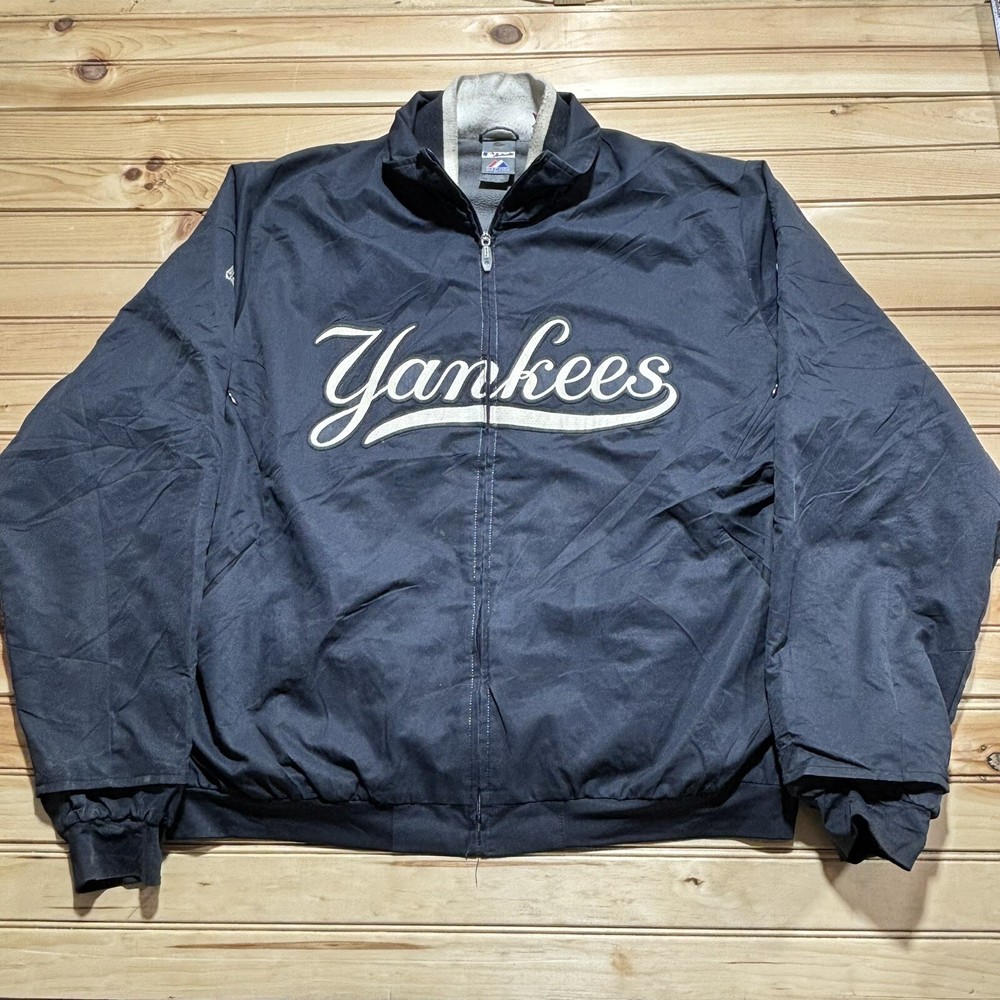 New York Yankees MLB Baseball Majestic Therma Base Full Zip Jacket Size XL